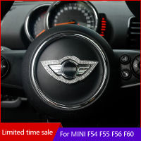 3D Steering Wheel Sticker Rhinestone Decoration For BMW MINI Cooper S F54 F55 F56 F57 F60 Clubman Car Interior Accessories