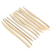 10Pcs/Set Carving Crafts Wooden Clay Sculpture Knife Pottery Sharpen Modeling Little Figurines Pottery Tools Picture Hangers Hooks