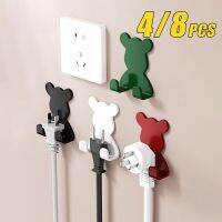 【YF】 4/8PCS Self-adhesive Double Hooks Student Dormitory Bathroom Strong Sticky Behind The Door Hanging Clothes