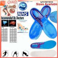 QIAO นวด Unisex ซิลิโคน การดูแลเท้า แผ่นรองรองเท้าแบน Run Pad เบาะรองอุ้งเท้า ปวดส้นเท้า Orthotic Insoles Plantar Fasciitis