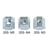 50pcs Sliding T Slot Nuts  20S Half Round Roll in T-Nut for 2020 Series Aluminum Extrusion Profile  Carbon Steel Zinc-Plated Hand Tool Parts Accessori