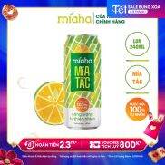 Lon Nước Mía Tắc Tự Nhiên MÍAHA dung tích 240ml Lon