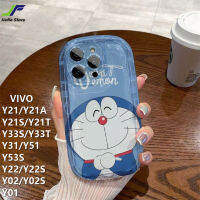 JieFie เคสนิ่มกันตกแบบใสสำหรับ VIVO Y21 / Y21S / Y22 / Y22S / Y21A / Y21T / Y53S / Y51 / Y31 / Y33S / Y33T / Y02 / Y02S/Y01เคสโทรศัพท์คู่รักการ์ตูน