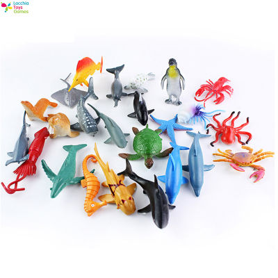 LT【ready stock】24pcs/Set Children Mini Marine Animal Model Toy Funny Game Education Toy Gift1【cod】