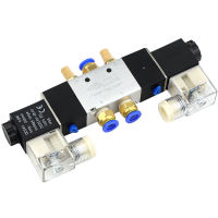 คุณภาพสูง Solenoid วาล์ว 220V นิวเมติก 4V220-08 Air 5 way 2 ตำแหน่ง 1/4 &amp; quot Coil โลหะผสมภายใน DC 12V DC 24V AC110V-ggfjgkugkgkkjuki