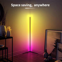 2021RGB LED Floor Lamp Colorful Corner Floor Light LED Corner Lamp Atmosphere Night Light Standing Lights For Living Room Decor