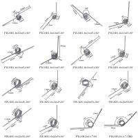เส้นผ่านศูนย์กลางสายไฟสปริงเรียงพิมพ์ V 1.6มม. 180/90องศาเส้นผ่านศูนย์กลางภายนอก10-22มม. ตัวยึดสกรูตะปูส่งเร็ว
