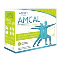 Amsel Amcal แอมเซล แอมแคล แคลเซียม รูปแบบชงดื่ม ดูดซึมได้ดี ความเข้มข้นสูง จำนวน 1 กล่อง บรรจุ 30 ซอง 16385