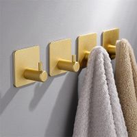 Self Adhesive Home Kitchen Wall Door Hook Key Rack Kitchen Towel Hanger Aluminum Hanger Towel Clothes Robe bath accessories