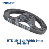 Powge เข็มขัดจับเวลา Htd 3M 309 3M 9ปริมณฑล309มม. กว้าง9มม. ฟัน103ยางซิงโครนัส309-3m-9วงปิด5ชิ้น