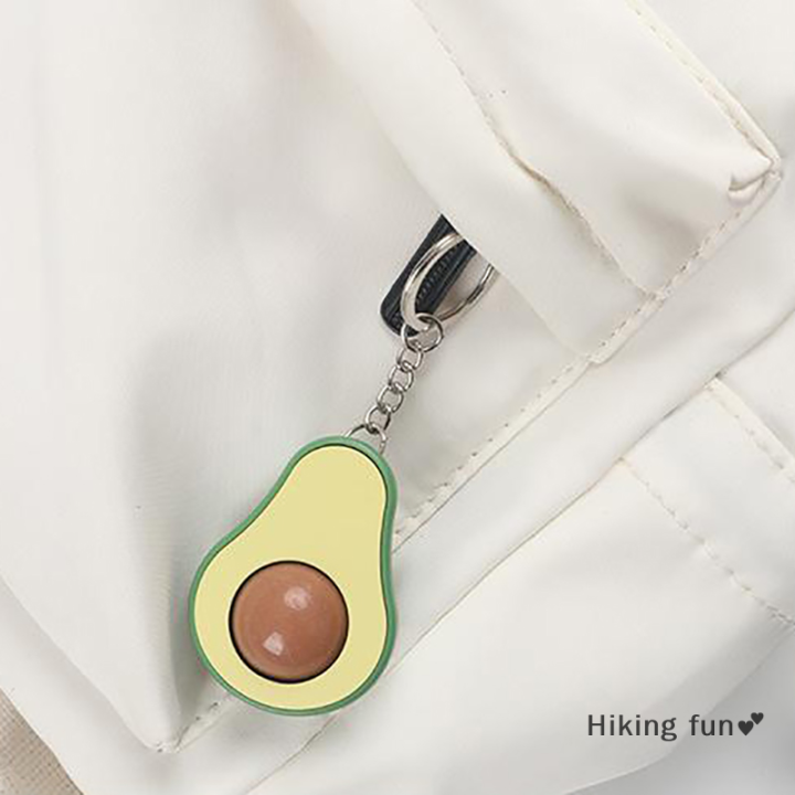 hiking-fun-พวงกุญแจลูกปัดนวดอะโวคาโดสำหรับนวดคอของเล่นบีบอัดนิ้วขนาดเล็กมีจี้ผลไม้แสนสนุกพร้อมพวงกุญแจ