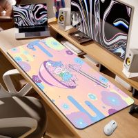 Cute Cartoon Gamer Mousepad Kawaii Cat Mouse Pad Large Mouse Mat PC Desk Mats Design Mousepads 100x50cm Natural Rubber Desk Rug