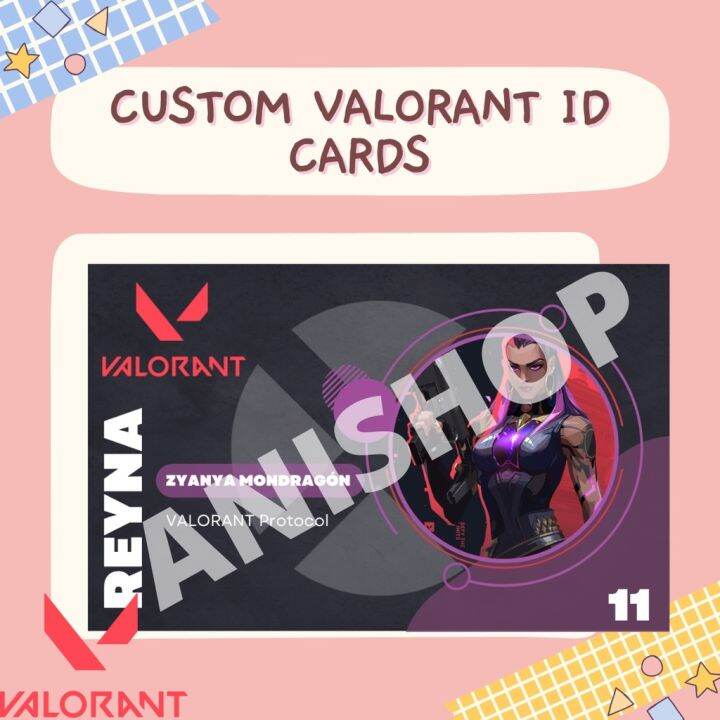 【Authentic Store】∏ CUSTMIZED VALORANT ID CARDS PHOTOCARD Lazada PH