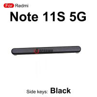 ปุ่มปรับระดับเสียงสีดำ/ น้ำเงิน1ชิ้นคีย์ด้านข้างอะไหล่สำหรับ Redmi Note 11S 5G