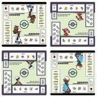 Pokemon PTCG Pixel Style Ash Ketchum Animation Characters Double Table Mat Battle Mat Classic Anime Collectible Card Toys Gift