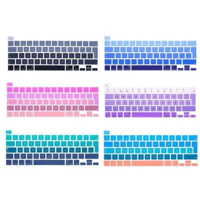 Rainbow Color Silicone Spanish Keyboard Skin Cover For MacBook New Pro 16 2019 A2141 M1 Chip A2338/A2251/A2289 2020+ Keyboard Accessories