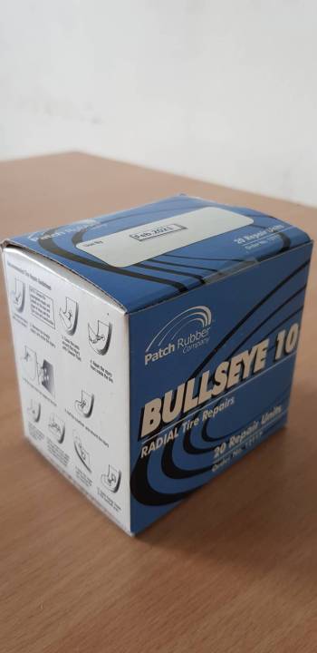 ยี่ห้อ-bullseye-10-1-กล่อง-20-ชิ้น-แผ่นปะยางเรเดียล-สินค้าอเมริกา-แผ่นปะยางรถบรรทุก