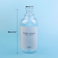 2pcs Shampoo Pump Bottles Dispenser 500ml Clear Empty Bottles Refillable Containers for Soap Cream Lotion