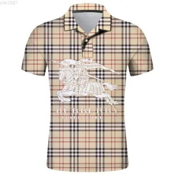 Burberry plaid outlet polo