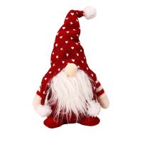 【CW】 Stuffed Christmas Gnomes Sitting Swedish Gnomes Plush Stuffed Dolls With Knitted Hat Well Stitched Christmas Ornaments For Kids