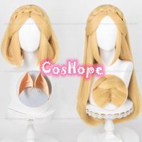 Zelda Wig Princess Cosplay Wig With Elf Ears Braided Wigs Blonde Wig Cosplay Anime Cosplay Wig Heat Resistant Synthetic Wigs