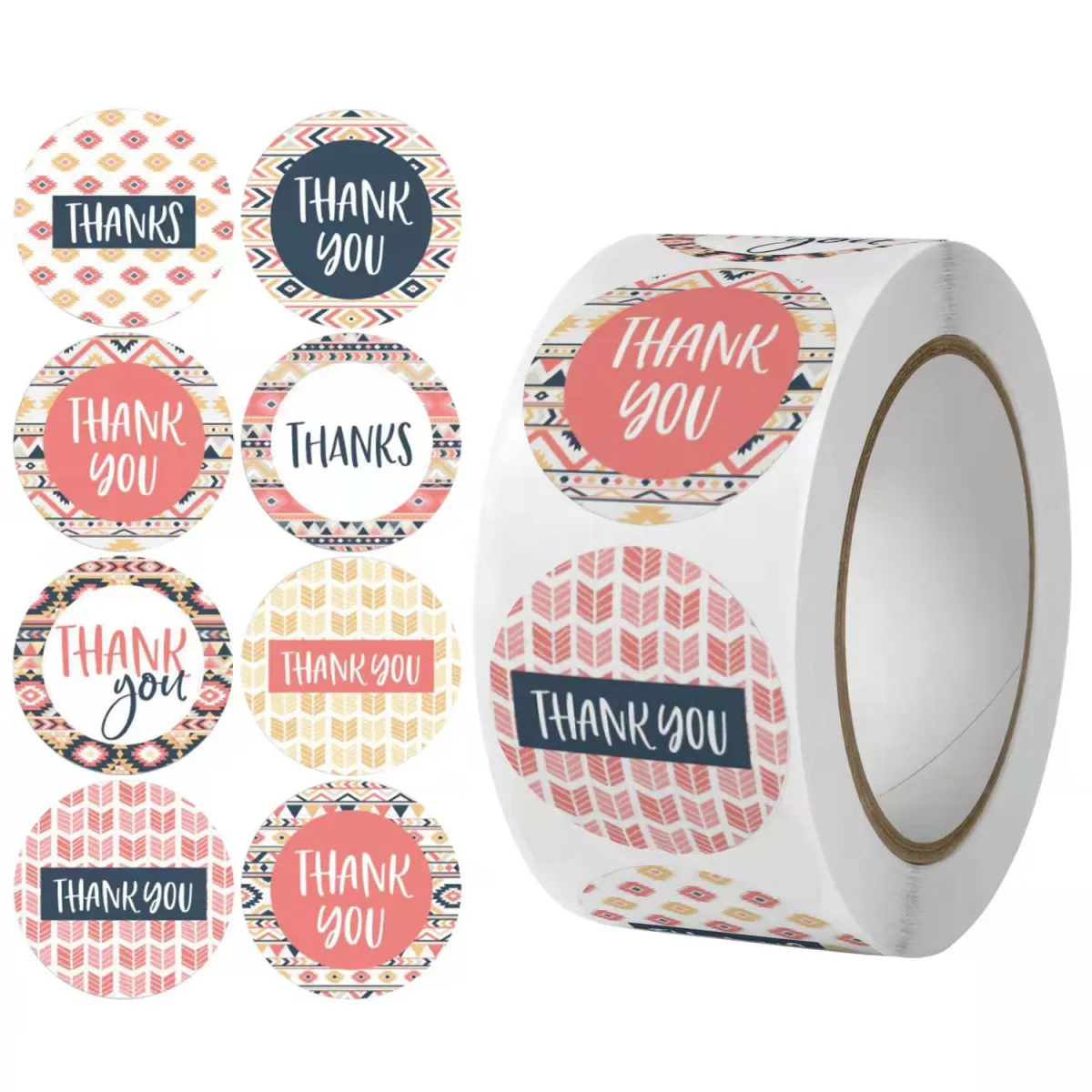 Giá Xưởng - Cuộn tem cảm ơn dán quà tặng 2.5CM Sticker Thank you ...