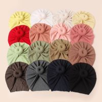 【YD】 Baby Hats Color Newborn Fetal Cap Headband Kids Knitted Elastic Stripes Headwear Hair Band Accessories