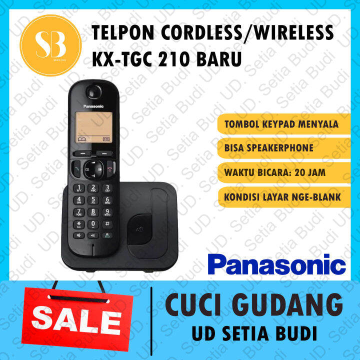 Telepon Cordless / Wireless Panasonic KXTGC210 Asli dan Baru Lazada