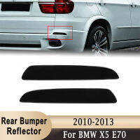 แผ่นสะท้อนแสงกันชนหลังสำหรับ BMW E70 2010-2013 ABS ด้านหลังซ้ายและขวาสัญญาณสะท้อนแสงด้านหลัง (ไม่มีหลอดไฟ) เลนส์สีดำ สีแดง