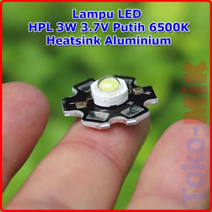 Modul LED HPL Putih 3W 1 Mata LED HPL 6000K PCB Heatsink Aluminium