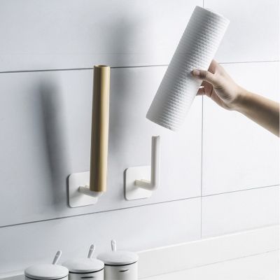 【YF】 Multi-Purpose Wall Hook Self-Adhesive Roll Paper Pot Lid Holder Organizer for Kitchen Bathroom Bedroom Home Toilet Rack Organize