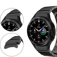 สำหรับ Galaxy Watch4 5 6 Band 40มม. 44มม./Galaxy Watch 4 6คลาสสิค47มม. 43ม. 46มม. 42มม./5 Pro 45มม. ไม่มีช่องว่างสร้อยข้อมือเหล็กสาย