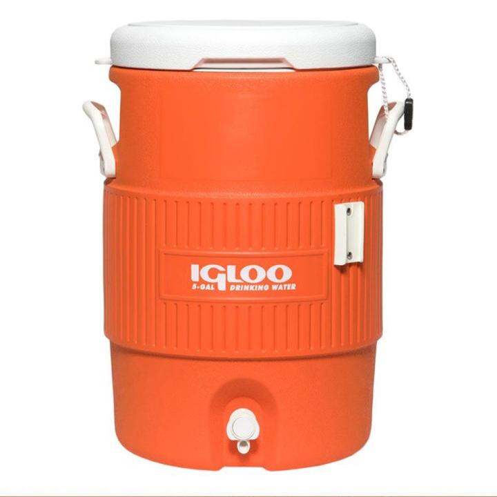Beverage Cooler Igloo Full Size 5 Gallon Seat Top (Orange/Blue) UQ