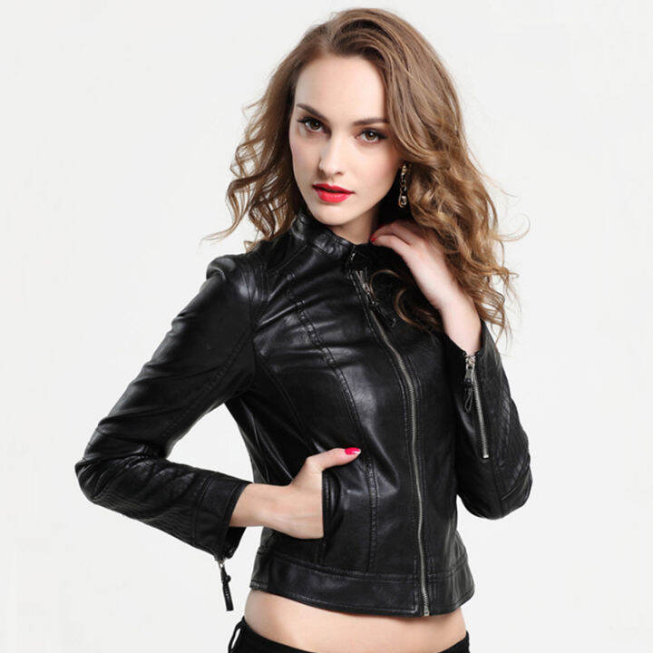 fitaylor-women-pu-leather-jackets-lady-black-pink-faux-leather-outwear-motorcycle-coat-spring-matte-biker-bomber-jacket