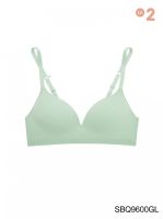 Sabina เสื้อชั้นใน Invisible Wire (ไม่มีโครง) Seamless Fit รุ่น TWENTY FIVE รหัส SBQ9600 สีเขียวอ่อน