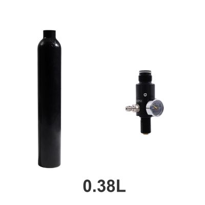 【hot】❁  0.38L Aluminum 3000psi 200Bar 380cc Pressure Bottle HPA CO2 Sodas Cylinder with Regulator 5/8 -18UNF