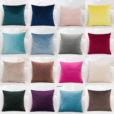 Luxury Velvet Cushion Cover Pillow Cover Pillowcase 40x40 Green Yellow Pink Blue Home Decorative Sofa Throw Pillows Cover 2021