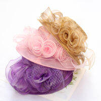 2022 Pink Brides Hat Fascinator Spring Summer Ladies Ins Follower Elegant Bridal Tea Party Wedding Church Kentucky Daily Cap