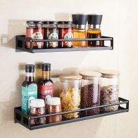 Multi-Purpose Kitchen Organizer Wall Mount Spice Rack Shelf Bracket Storage for Pantry  Bathroom Cupboard Over Stove Closet Door Cleaning Tools