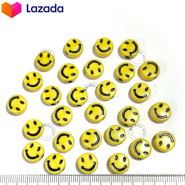 ลูกปัดยิ้ม-smiley-beads-ลูกปัดยิ้มคละสี-10-mm-ลูกปัดหน้ายิ้ม-ลูกปัด