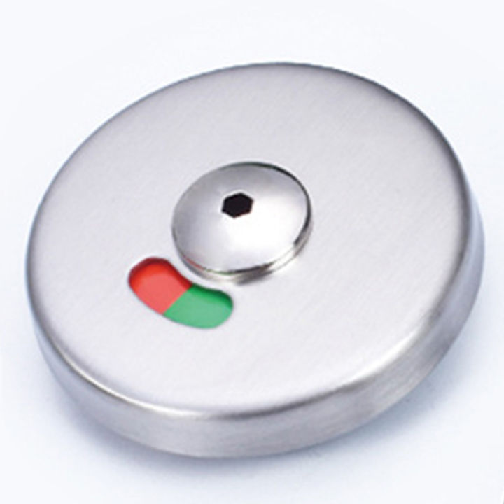 Bathroom Privacy Door Lock Occupancy Indicator Deadbolt Round Stainless