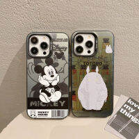 เคสโทรศัพท์ซิลิโคนคุณภาพสูง PC สำหรับ IPhone 11 12 13 14 Pro Max เคสโทรศัพท์แฟชั่นลายมังกรที่น่ารักแมวมิกกี้