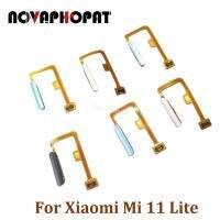 Novaphopat Original เหมาะสำหรับ Xiaomi Mi 11 Lite ปุ่มลายนิ้วมือ Power เปิดปิด Ribbon ดิ้นกุญแจปลดล็อคควบคุมที่บ้าน