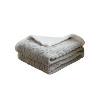 Nordic Twist Pattern Velvet Blanket Warm Winter Blanket Sofa Luxury Weighted Blanket King Size