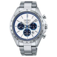 [Seiko เงินโครโนกราฟแสงอาทิตย์ผู้ชาย SBPY175มีจำนวนจำกัด