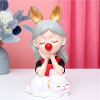 New Nordic style bubble-blowing Sari girl coin bank creative home crafts decoration students birthday present