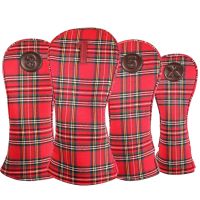 Tartan Plaid Golf Club #1 #3 #5 X Wood Headcovers Driver / Fairway Rescue Woods / Hybrid Covers