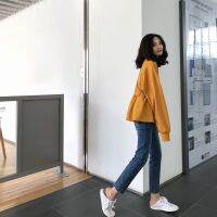 Net Red Fat MM Cec Super Fire Large Size Solid Color Sunscreen Long-sleeved Loose T-shirt Women 2022 New Korean R Round Neck Casual Ulzzang Top