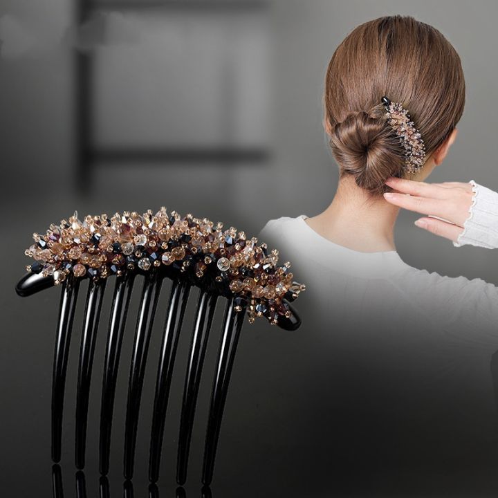 new-japanese-and-korean-adult-elegant-hair-accessories-crystal-beaded-seven-tooth-hair-comb-fashion-womens-headwear