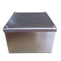 PULL BOX STAINLESS RP-06 Size : W300 x H300 x D100 mm. กล่องพักสายสแตนเลส พูลบ๊อกซ์สแตนเลส สแตนเลส 304 (SUS 304) ความหนา 1.5 มม.